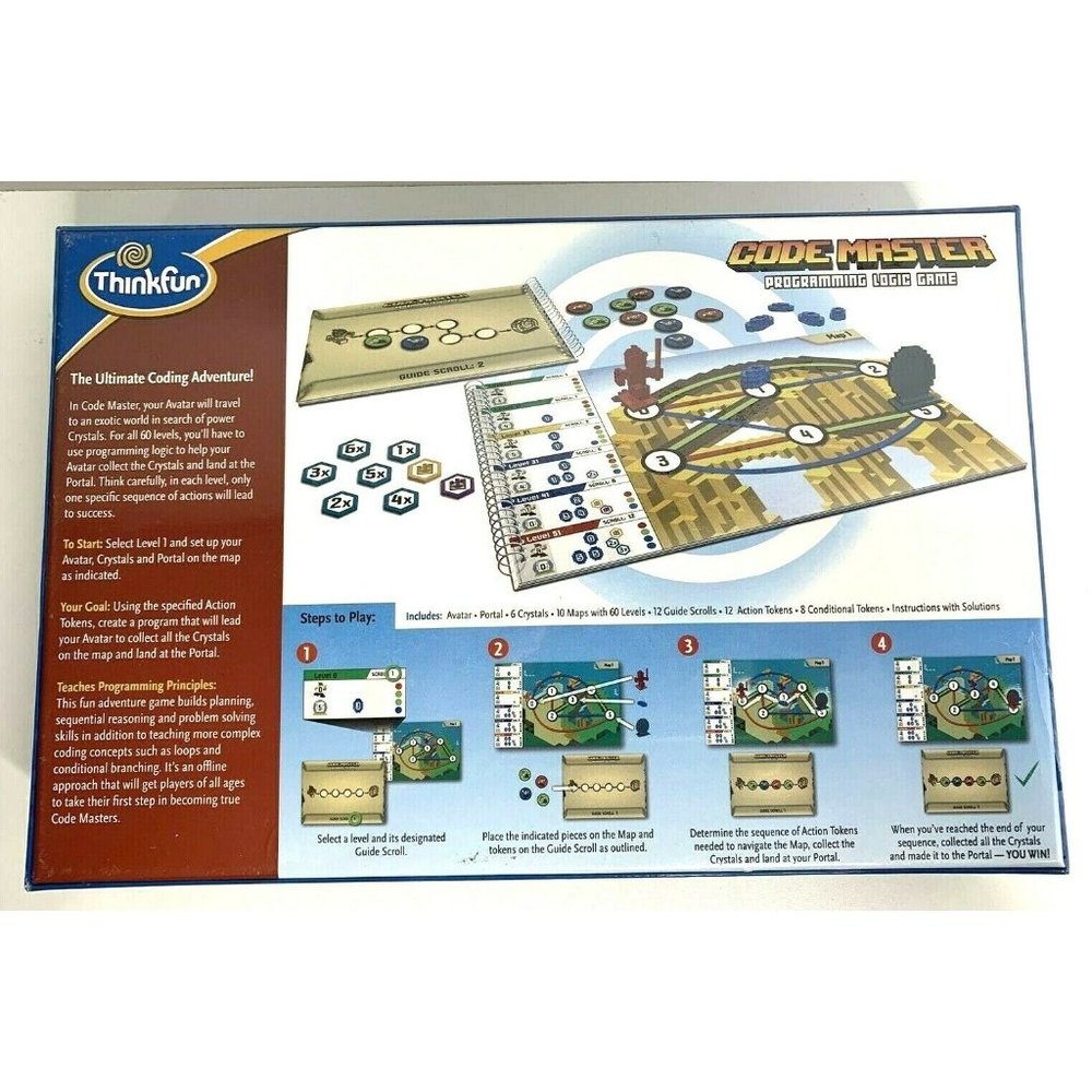Code Master Programming Logic Game 60 Levels ThinkFun NEW - Picture 2 of 7